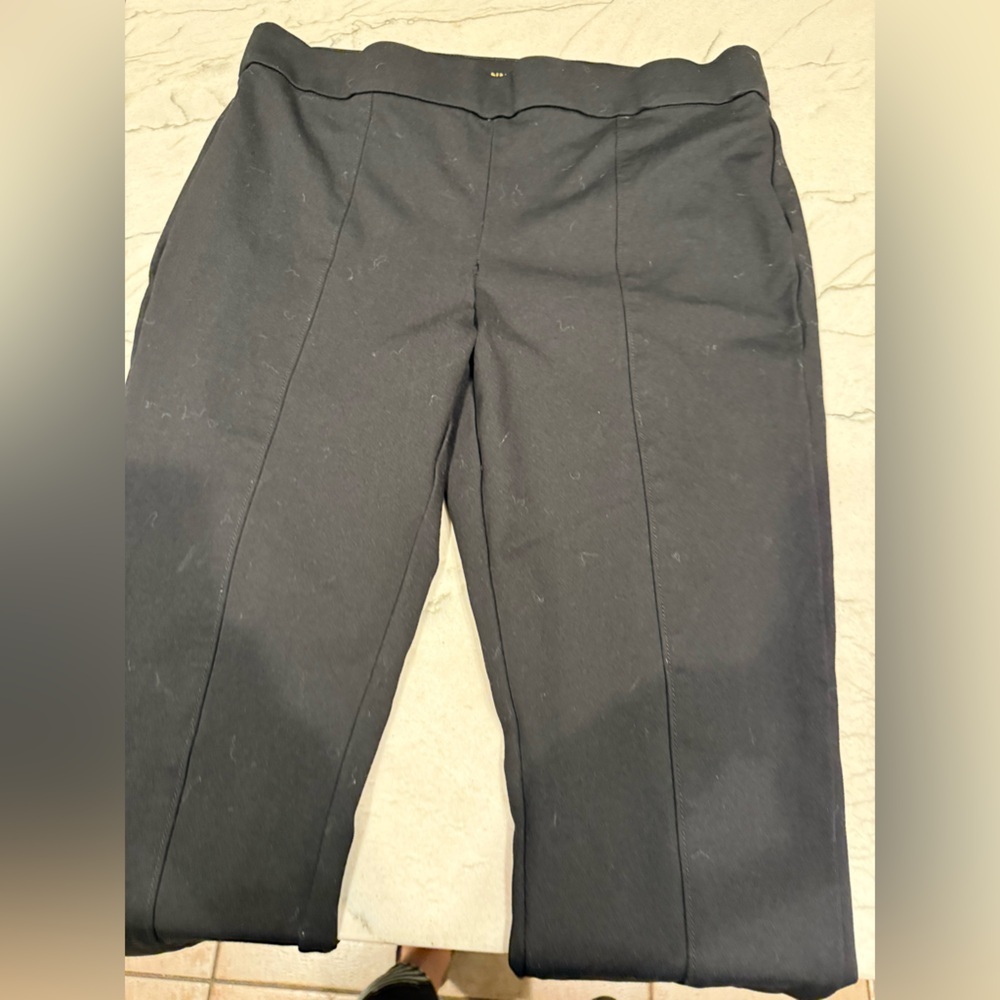 Anne Klein Black Pull On Ponte Riding Pants Stretch Comfort Waist XL - Picture 16 of 16